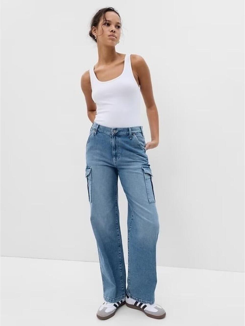 GAP 90s loose cargo mid rise jeans